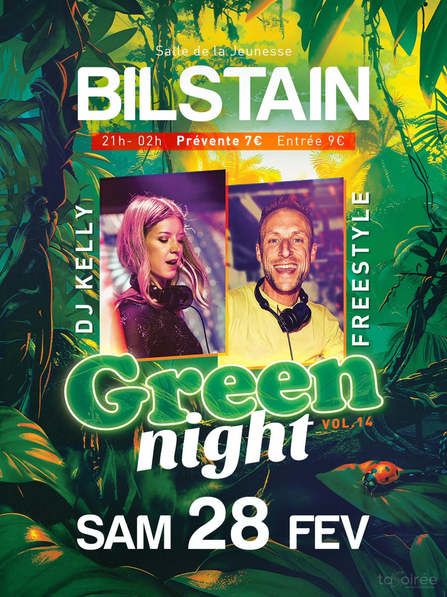 Affiche de la soirée Green Night Vol.14 à Bilstain (Limbourg)