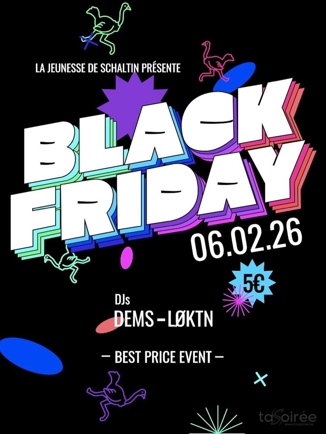 Affiche de la soirée Black Friday à Schaltin (Hamois)