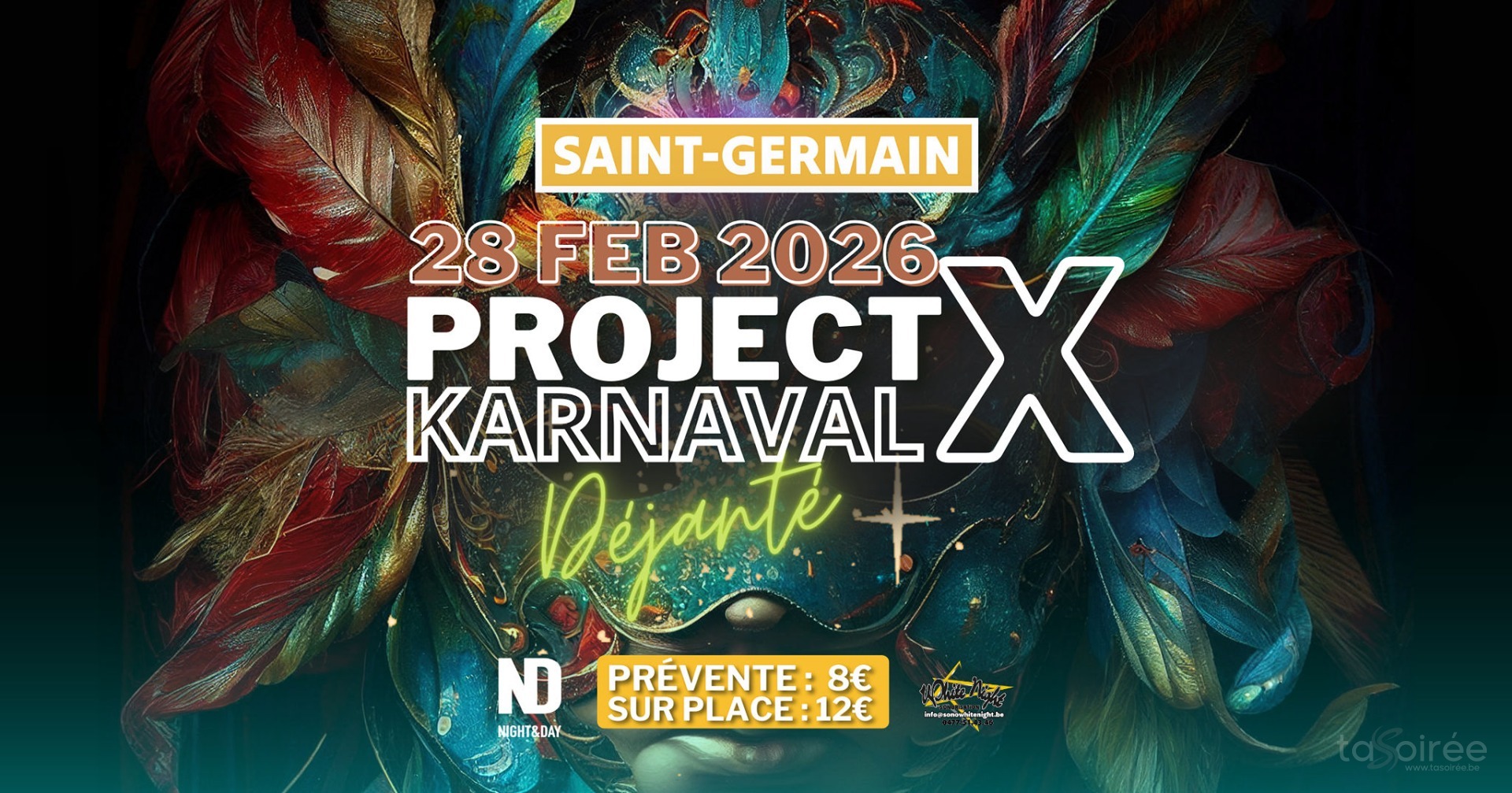 Affiche de la soirée Project X Karnaval Déjanté à Saint-Germain