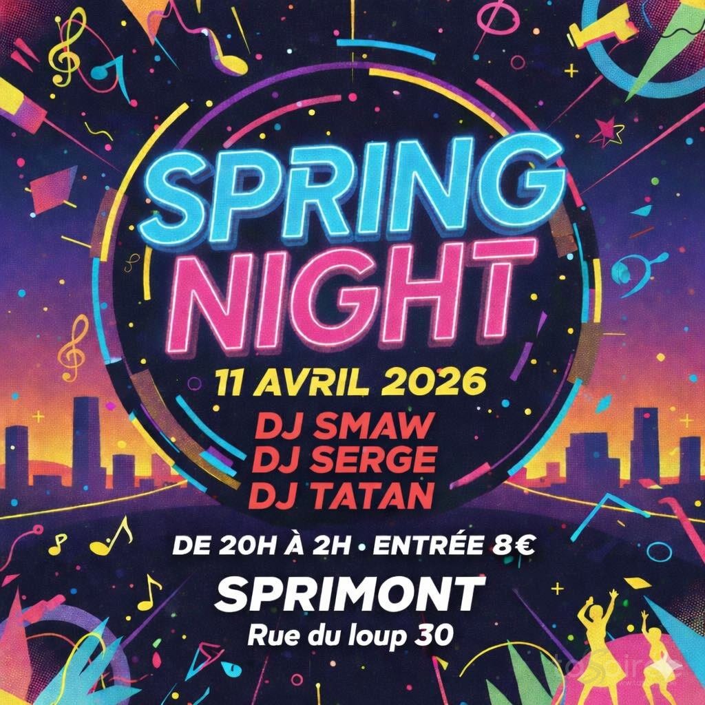 Affiche de la soirée Spring Night à Sprimont