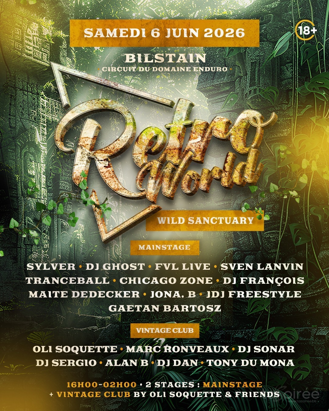Affiche de la soirée Retro World - Wild Sanctuary à Bilstain