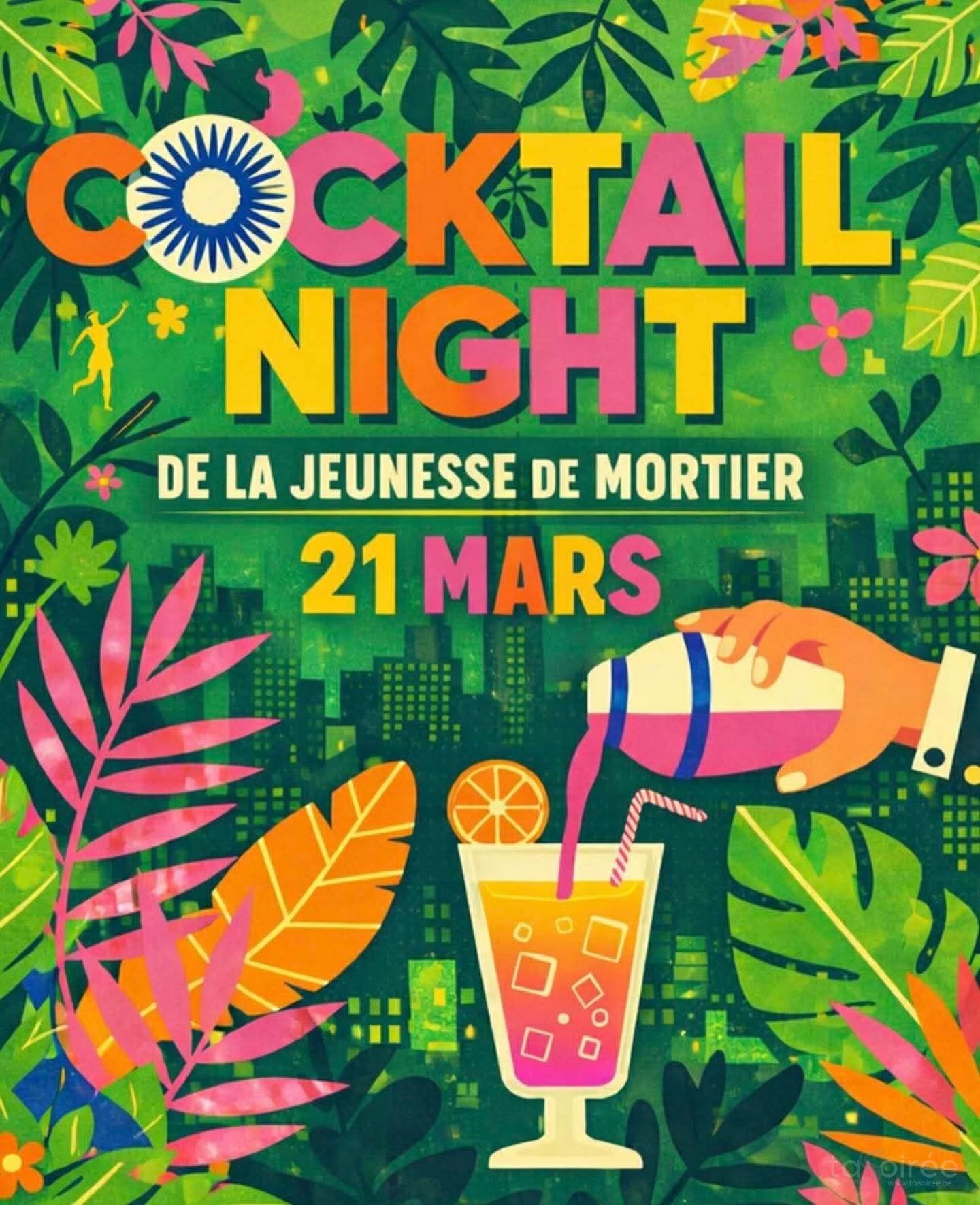 Affiche de la soirée Cocktail Night à Mortier (Blegny)