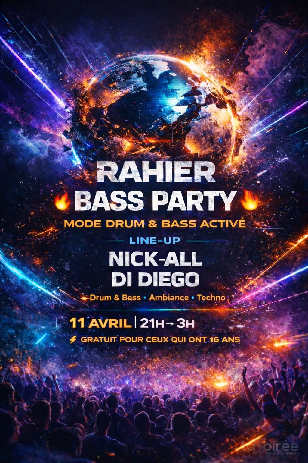 Affiche de la soirée Bass Party à Rahier