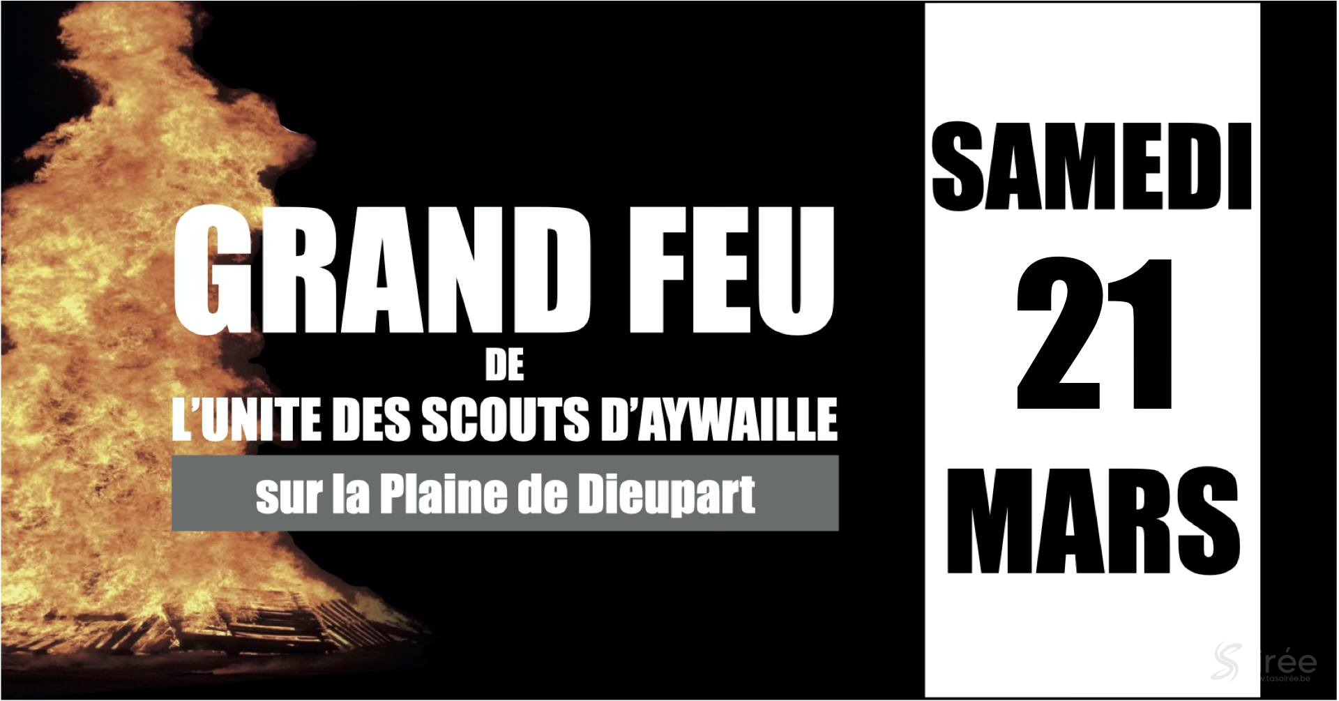 Affiche de la soirée Grand feu d'Aywaille à Dieupart (Aywaille)
