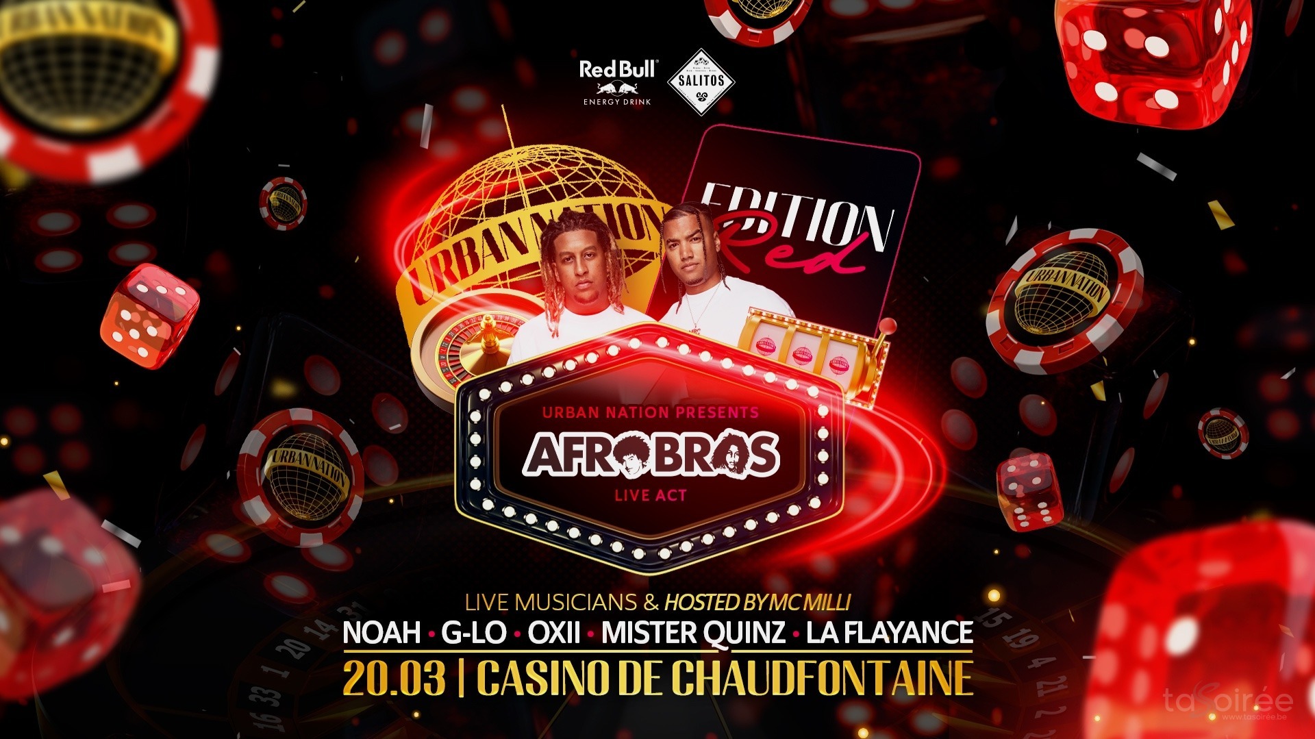 Affiche de la soirée URBAN NATION Presents AFRO BROS ! à Chaudfontaine