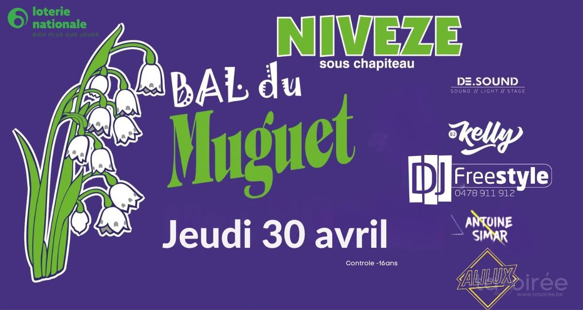 Affiche de la soirée Bal du muguet 2026 à Nivezé (Jalhay)