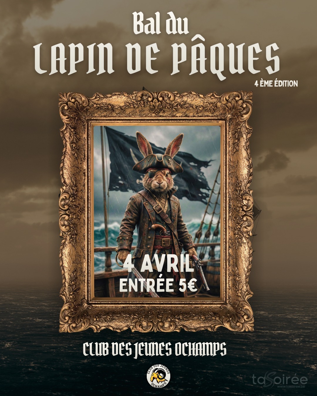 Affiche de la soirée Bal du lapin de Pâques IV à Ochamps (Libin)