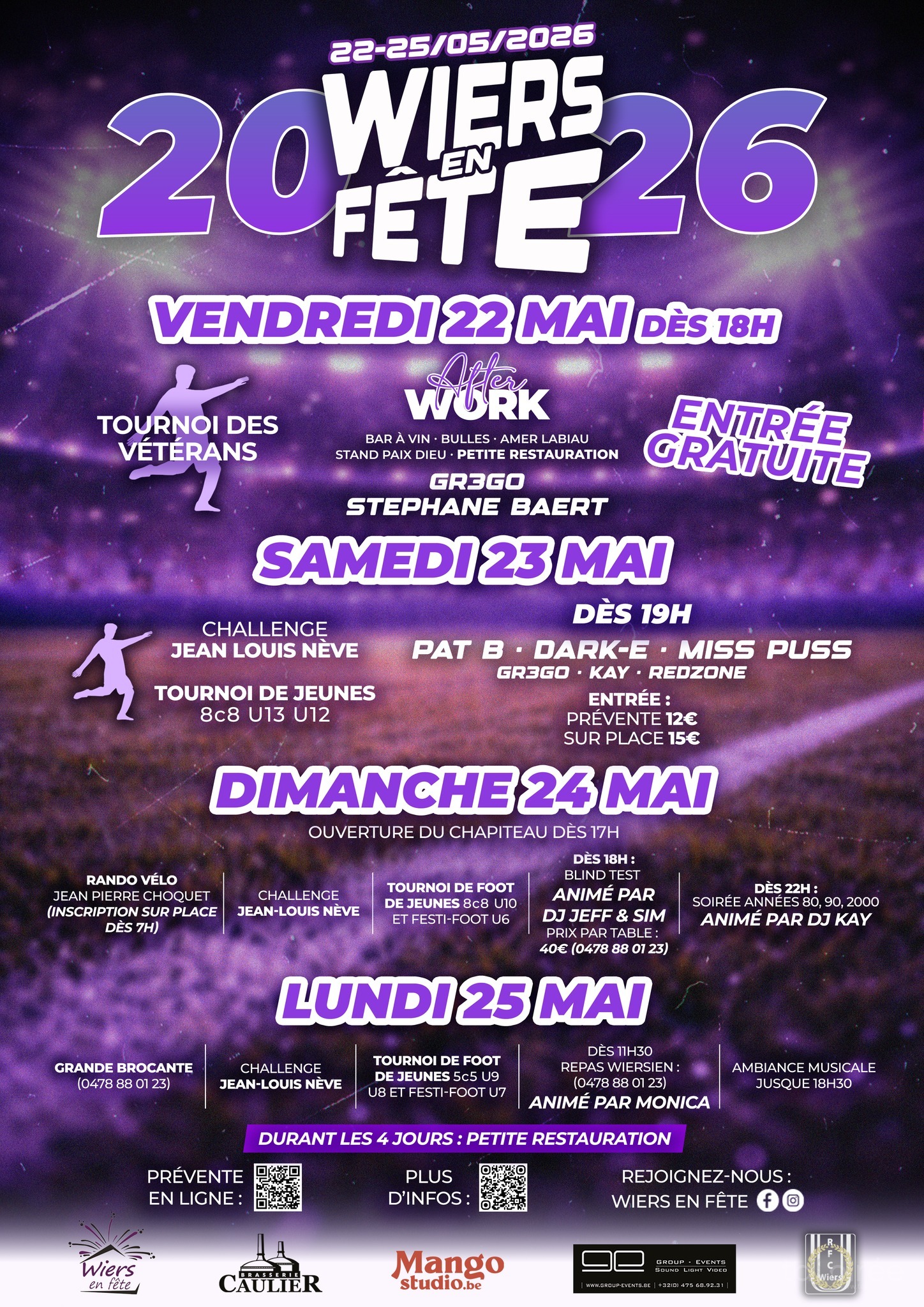 Affiche de la soirée Wiers en fête à Péruwelz