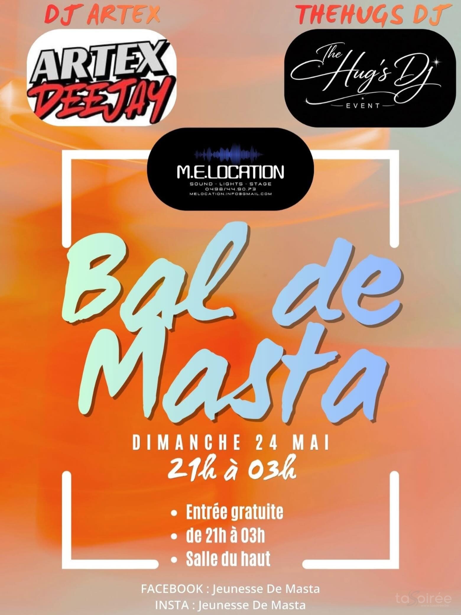 Affiche de la soirée Bal de Masta à Masta (Stavelot)