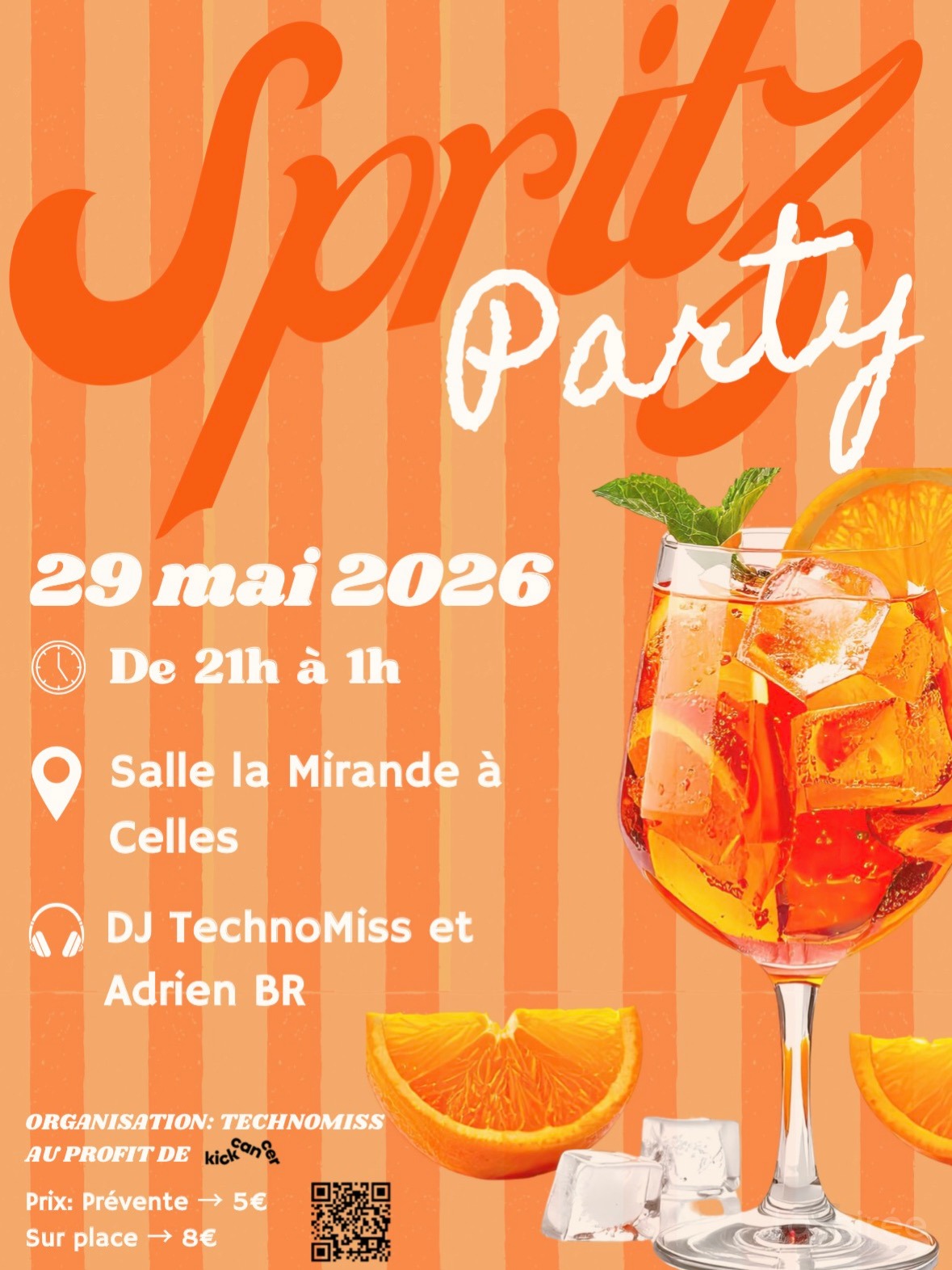 Affiche de la soirée Spritz Party à Houyet