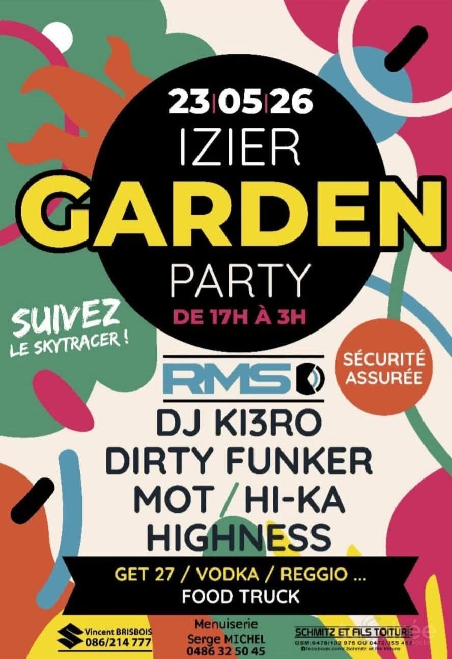 Affiche de la soirée Garden à Izier à Izier (Durbuy)
