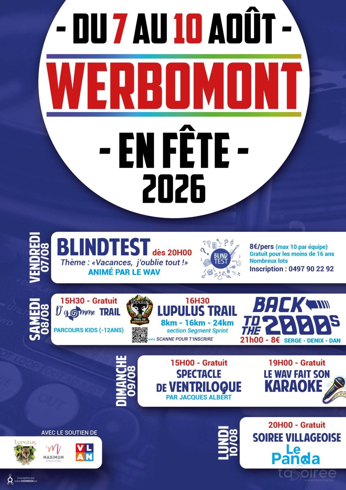 Affiche de la soirée