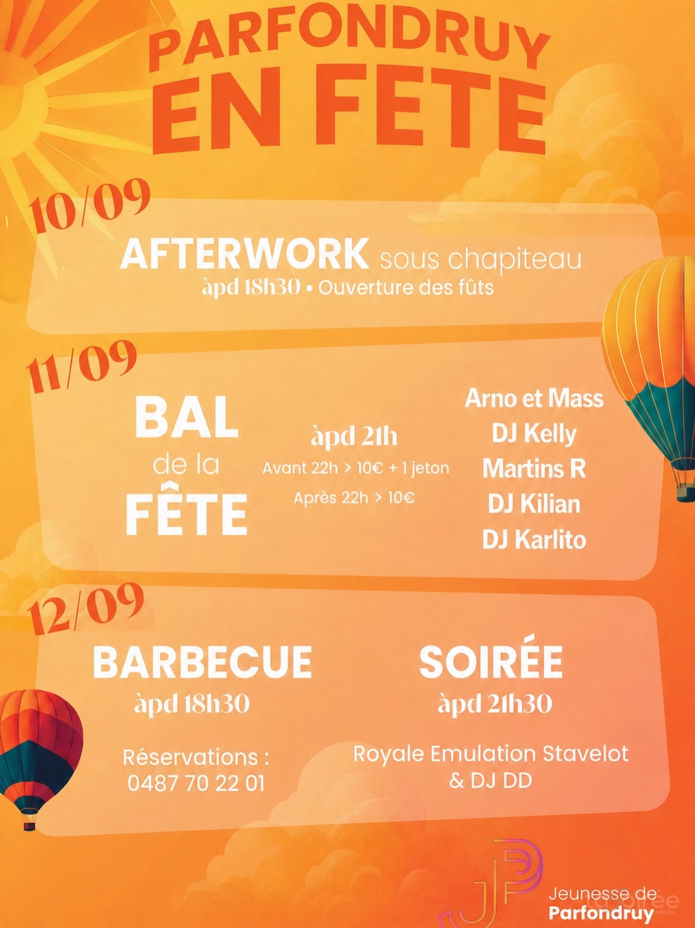 Affiche de la soirée