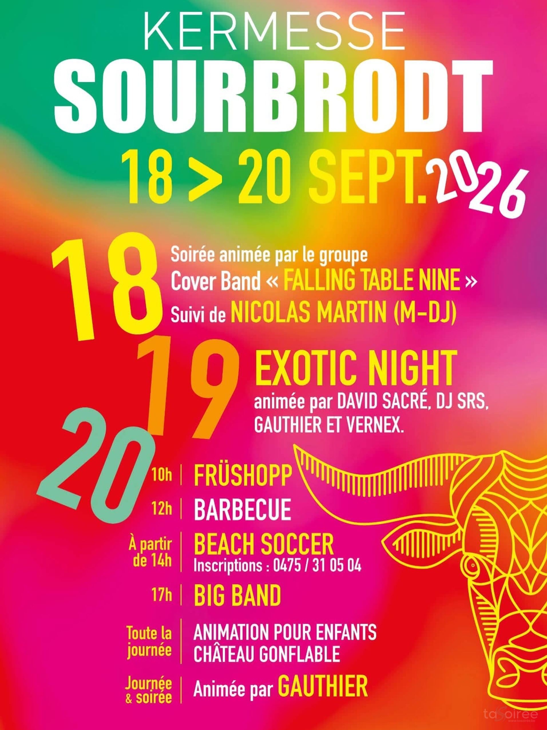 Affiche de la soirée