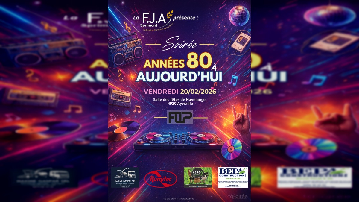 Soirée Années 80 à Aujourd'hui
