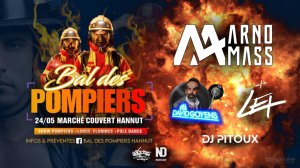 Affiche recto de l'événement : Bal des pompiers de Hannut